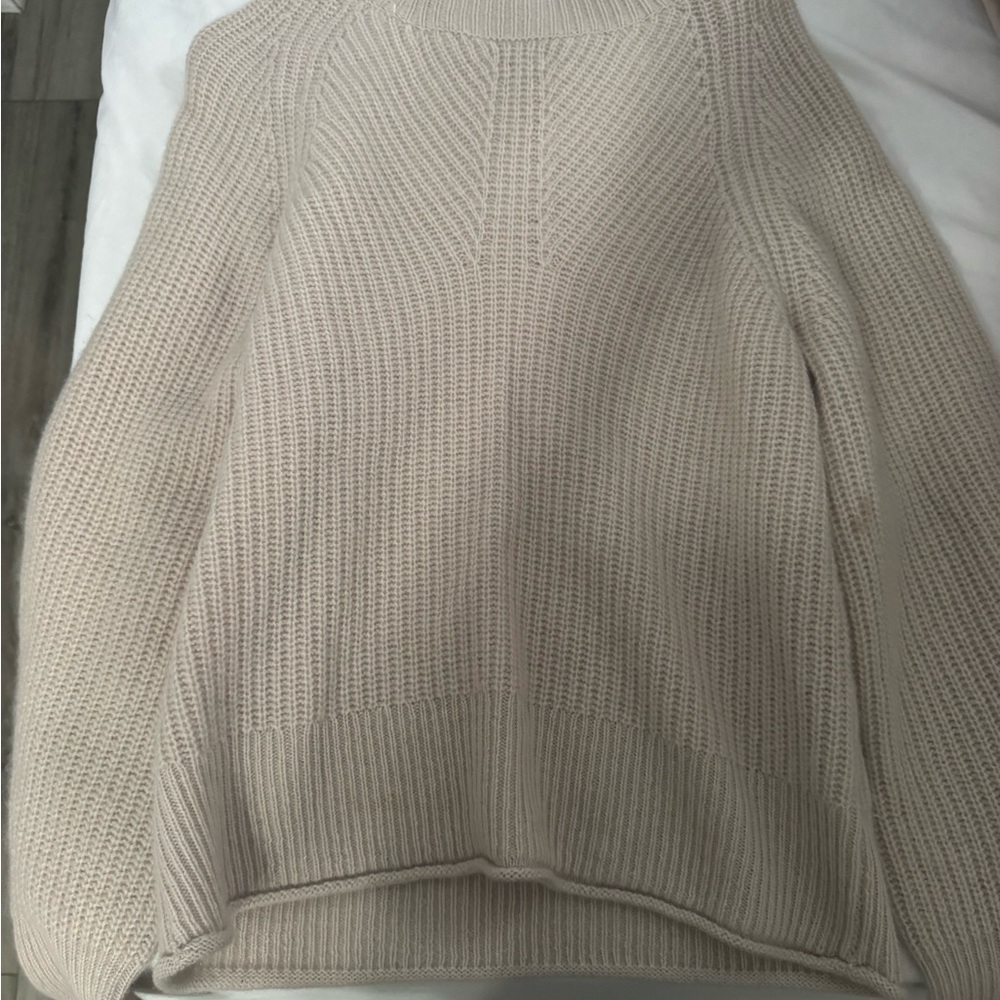 White + Warren Cream Turtleneck Sweater